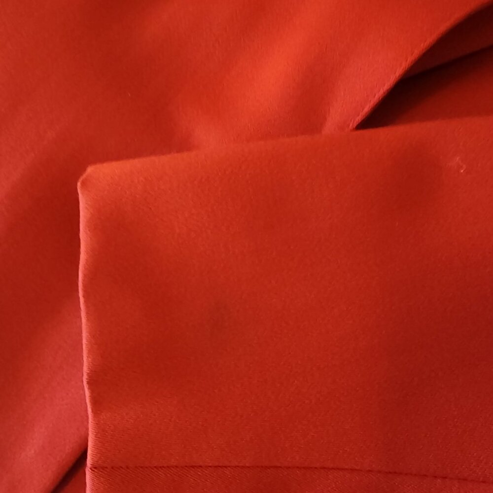 Vintage Red Blazer Wool, Acetate lining Women's Sz 12 The Works Saks Fifth Ave - Picture 8 of 8